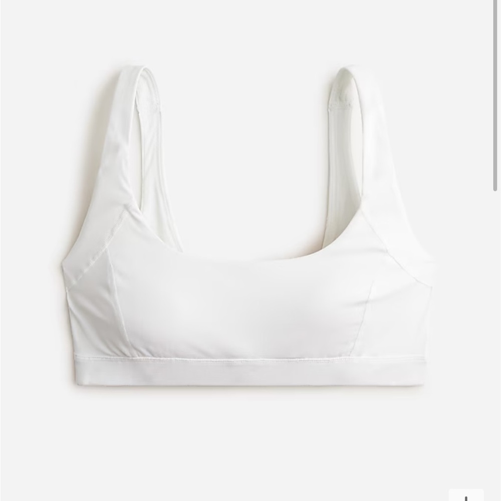 J. Crew | CloudStretch scoopneck sports bra - white